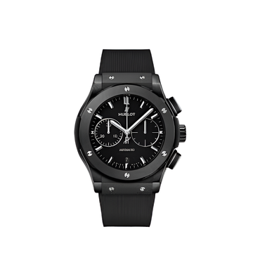 HUBLOT Genève Black Chronograph - Ultimate Luxury Timepiece.